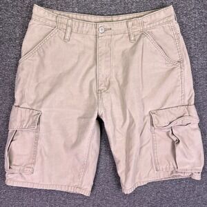 Levis Cargo Shorts Men 32 Tan Utility Outdoor Hiking Camping Multi Pocket Casual